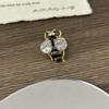Punk Rhinestone Bee Ring Enamel Design Colorful Bee Ring Trendy Vintage Bee Ring  Casual Wear