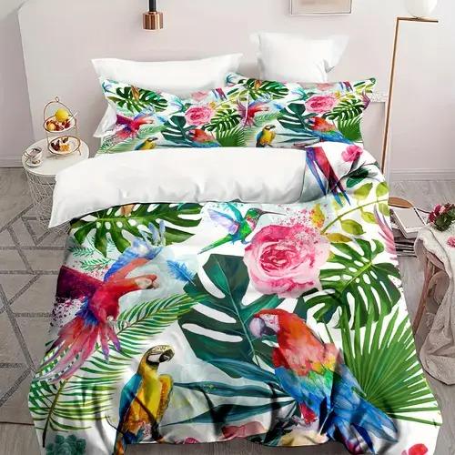 Comforter Toucan Tropical With Toucan Tropical Pattern Suitable For Children Kids And Adults Soft And Breathable