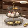 Two-Tier Volcanic Ash Fruit & Candy Serving Tray
