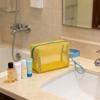 Functional Clear Meshes Cosmetic Pouch Makeup Organizers For Women Compact Size Fit Makeup Brushes And Personal Care Items