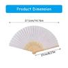 10Pieces Set Plain Chinese Paper Fan Bamboo Rib White Plain Folding Fan Painting Handheld Fan Party Decoration