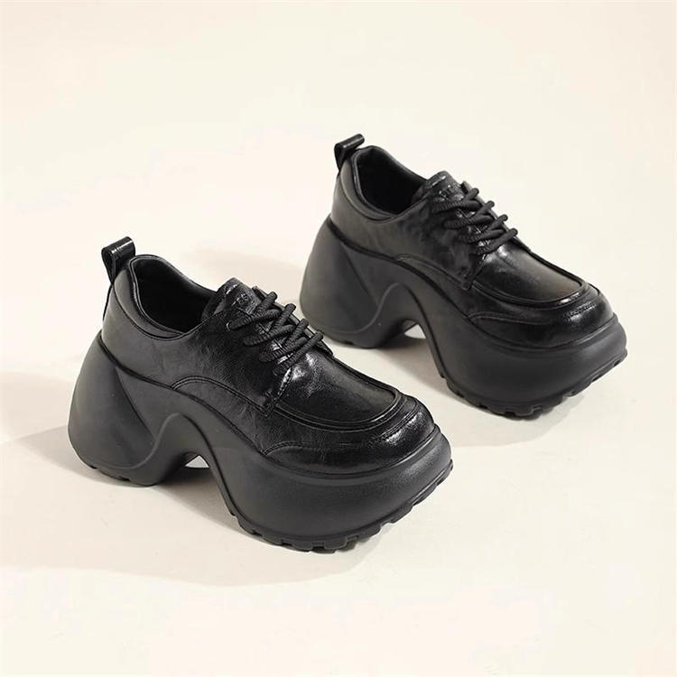 

Модные ретро туфли Мэри Джейн на толстой подошве с высокой платформой весна-осень женские на шнуровке массивные туфли на высоком каблуке лоферы черные коричневые модные туфли-лодочки 35 чёрный