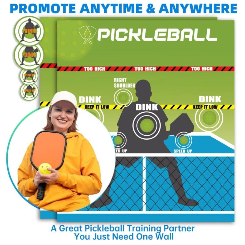 Professional Pickleballs Practice Mat with Shock Absorption Layer Pickleballs Practice Pad for Various Skill Levels
