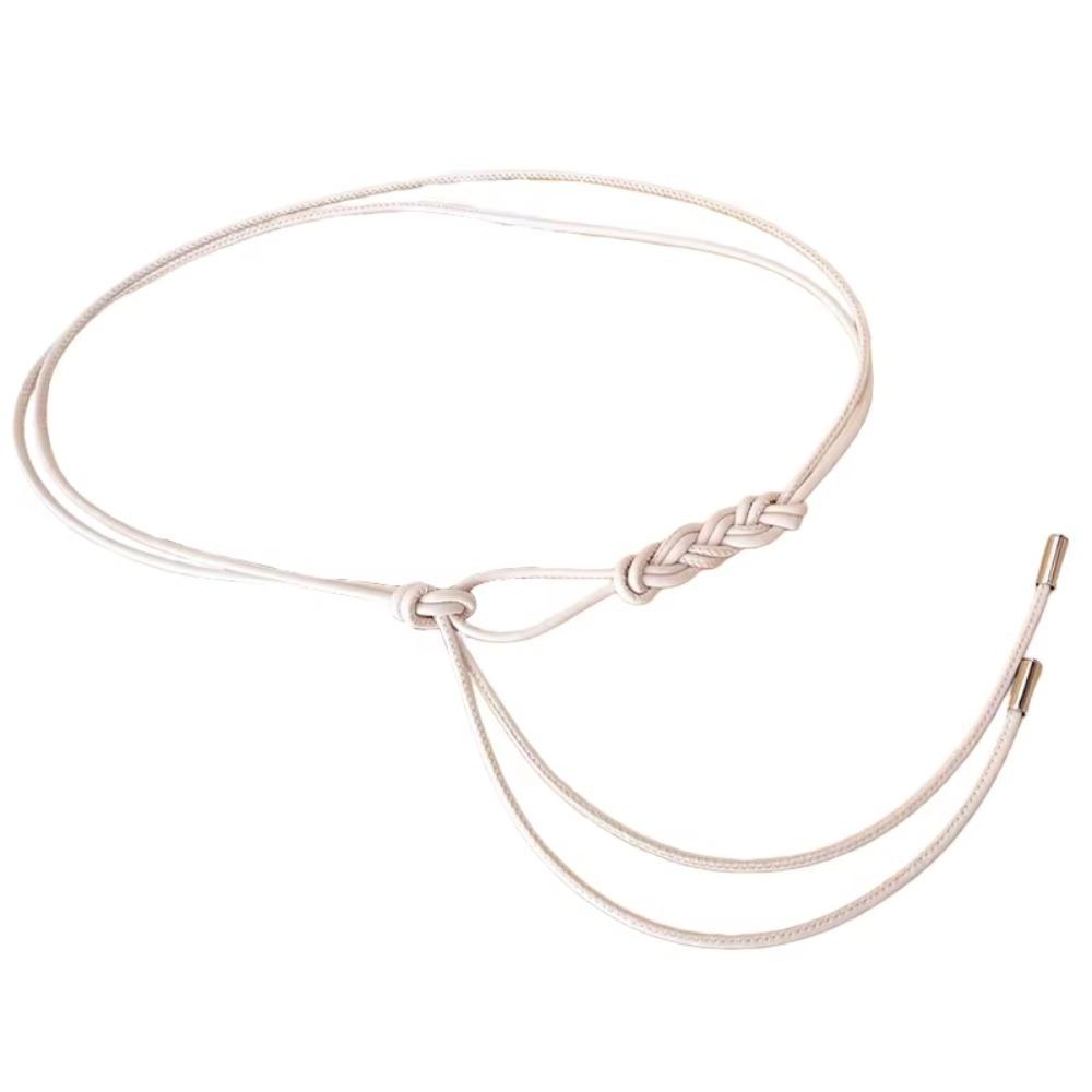 Long Length Waist Rope Belt Solid Color Body Chain Belt Rope Thin Belt  Dress Clothing Accessories