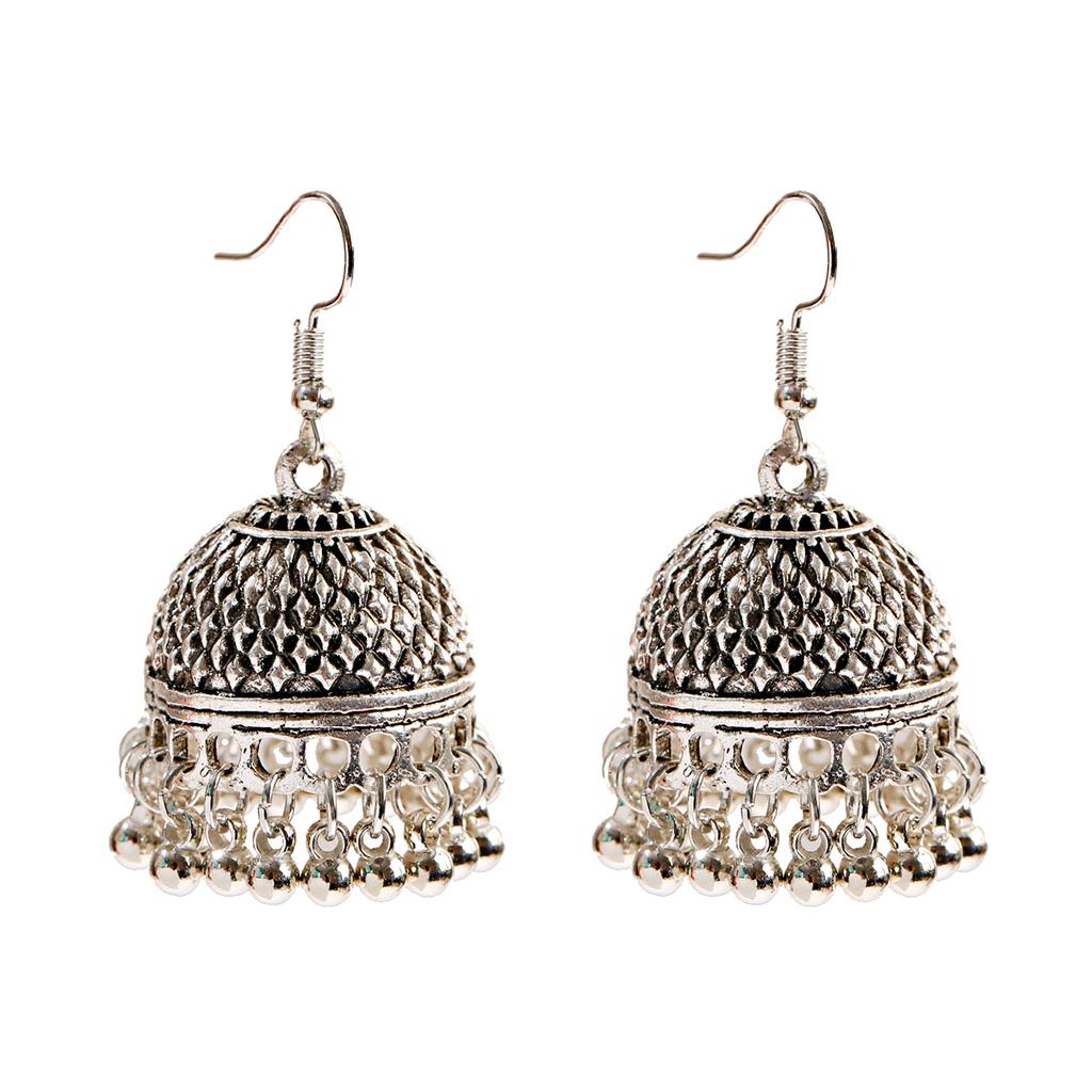 Pendientes Piercing Indian Zircon Jhumka Tassel Earrings Women Accessories Kolczyki Copper Color Earring Trendy Party Ear Rings