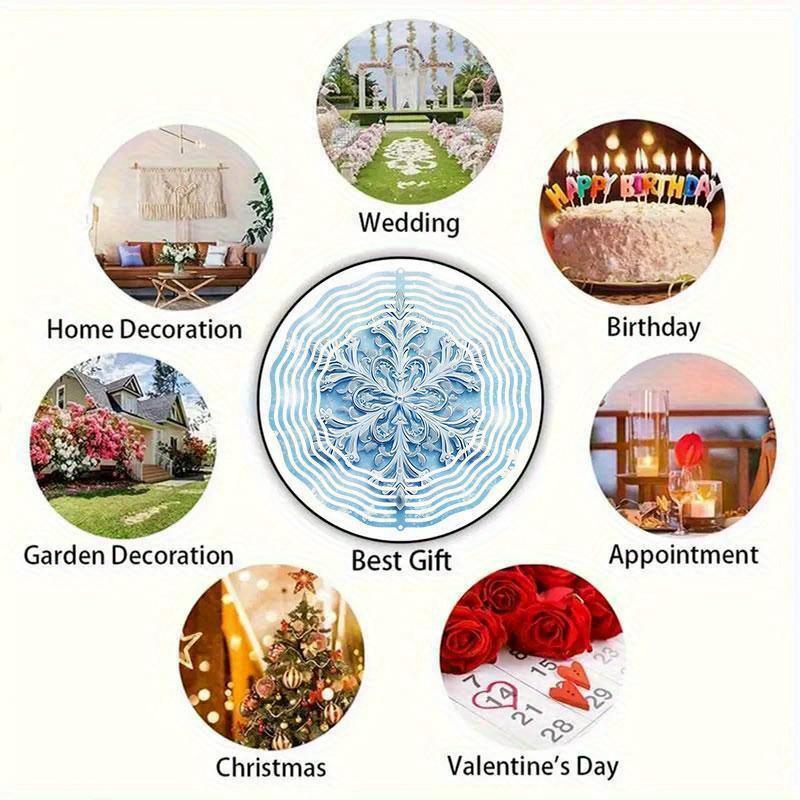 10 Inch Hanging Wind Spinner with 360 Degree Hook for Balcony Garden Decor Spring Summer Outdoor Decoration