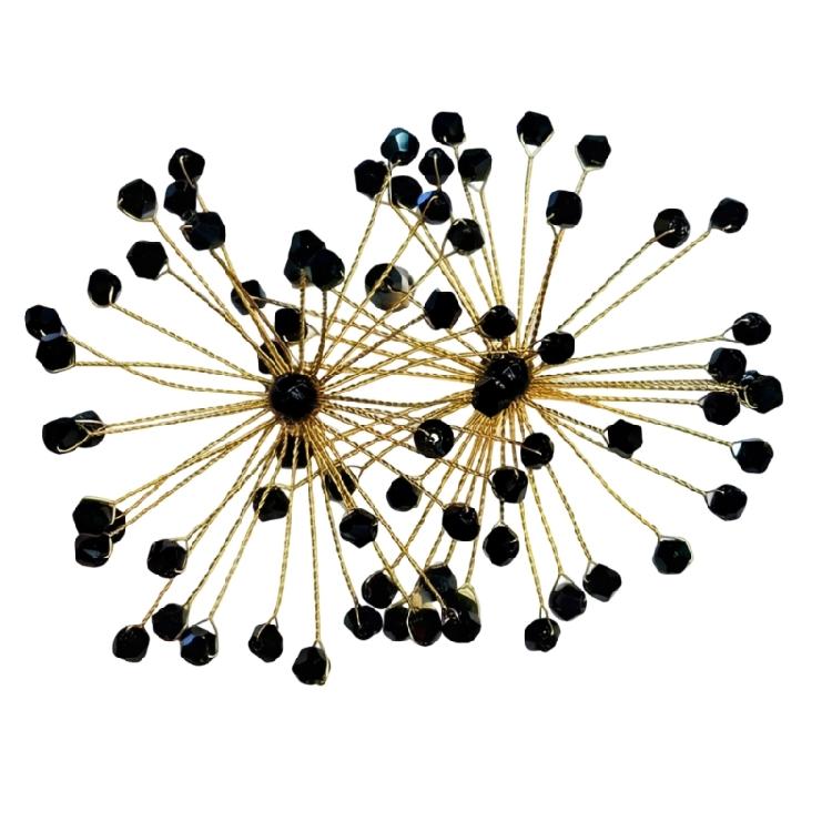 

Роскошные Серьги-подвески с Нанизанными Бусинами Ослепительные Хрустальные Серьги, Созданные для Свадеб, Праздников и Фотосессий чёрный