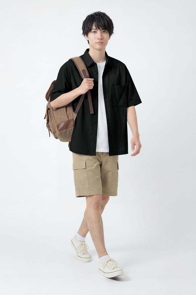 [Enlision] Men's Shirt, Black, Comfortable, Easy Care, Breathable, Versatile Layering, Casual, Stylish, Slim Fit, XL