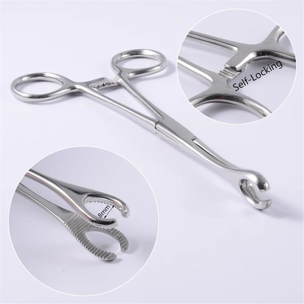 1pc Stainless Steel Body Jewelry Piercing Pliers Sponge Forceps Clamp Ear Lip Navel Nose Tongue Septum Piercing Tool