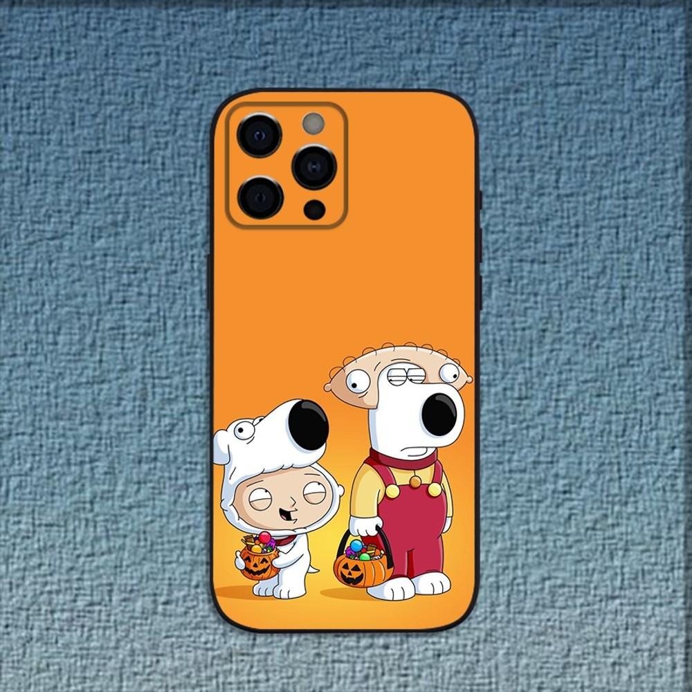 F-Family Funny Guy Phone Case For iPhone 16,15,14,13,12,11,Pro,X,XS,Max,XR,Plus,Mini Soft Black Cover