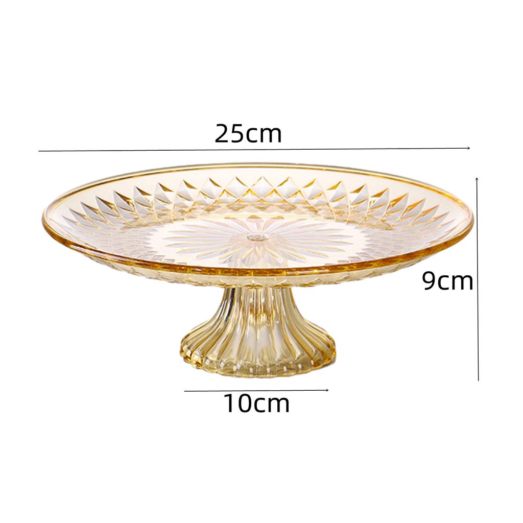 15/20/25cm Acrylic Fruit Plates Salad Dessert Plate Cupcake Display Stand Cookie Platter Household Candy Nut Serving Plate