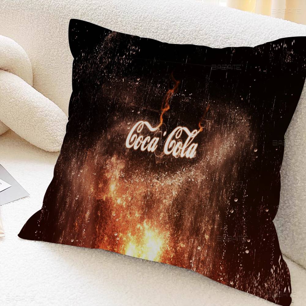 C-COCA-COLAS Pillowcase toon Gift Cushion Cover Bedroom Home Sofa Chair Seat Decor pillow case