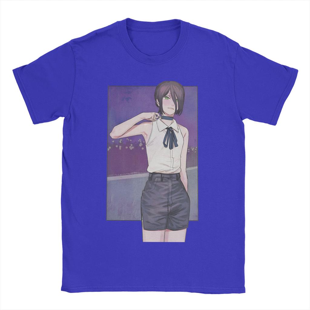 Men Women Chainsaw Man Reze Bombs Devil T Shirt Movie Pure Cotton Clothing Creative Short Sleeve O Neck Tee Shirt Summer TShirt