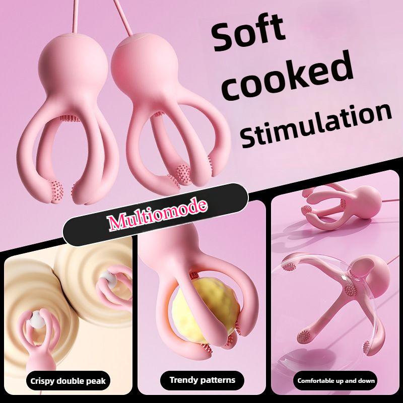 Electric Nipple Vibrator Female Breast Massage Nipple Clip Enhancer Nipple Sucking Stimulator Female Masturbator Adult Products
