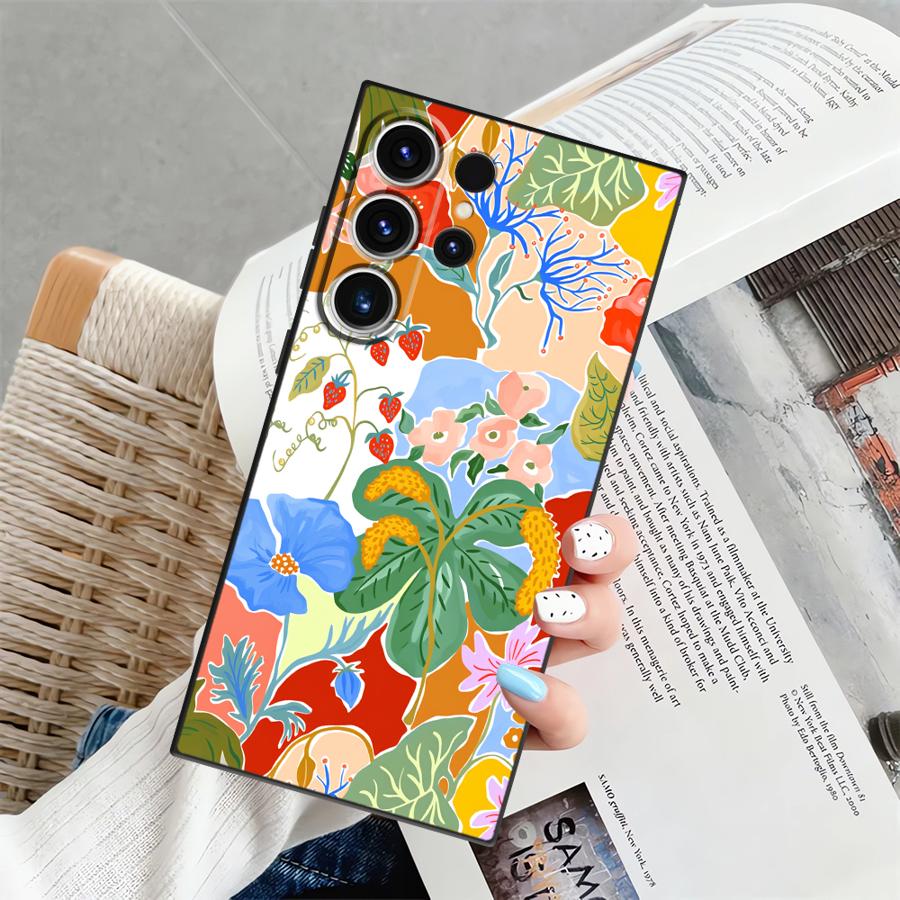 

Case for Samsung Galaxy S26 Ultra S24 S25 Plus S20 Ultra S10 S9 Note 20 8 9 10 S23 S21 FE Funda Phone Cover Creative Plants Galaxy S24 FE