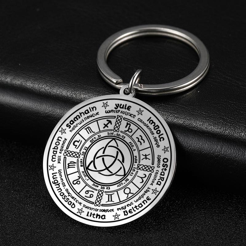 Yongkan Irish Knot Pagan Wheel Necklace – Stainless Steel Triquetra Pendant For Men & Women - View #6