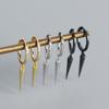 Fashion Hot Selling 925 Sterling Silver Simple Punk Long Plain Triangle Spike Hoop Earrings for Women Jewelry