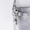 Couple Dog Phone Charm Keychain Fashionable Korean Style Flocking Dog Phone Charm Keychain Pendant for Couples