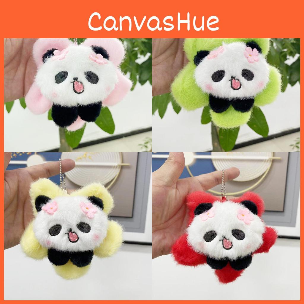 Soft Charming Plush Panda Sunflower Keychain Doll Colorful Bag Gifts Accessory