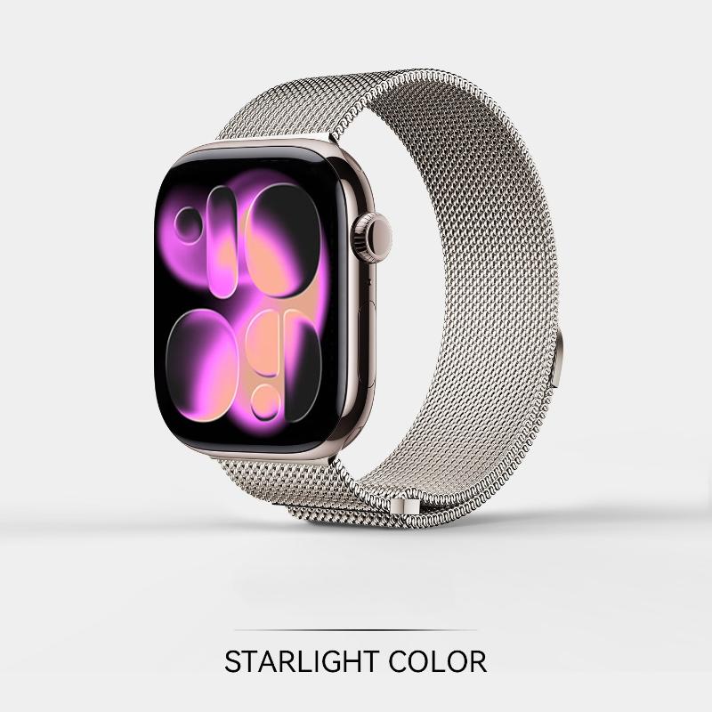 Magnetic Milanese Watch Strap for Apple Watch S11, iWatch 10/9/8/7/SE
