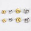 20/30/50Pcs Gold Plated 6 8 10mm Baroque Wave Beads Flat Round Metal Spacer Beads Necklace Earring Bracelet Jewelry Accessories