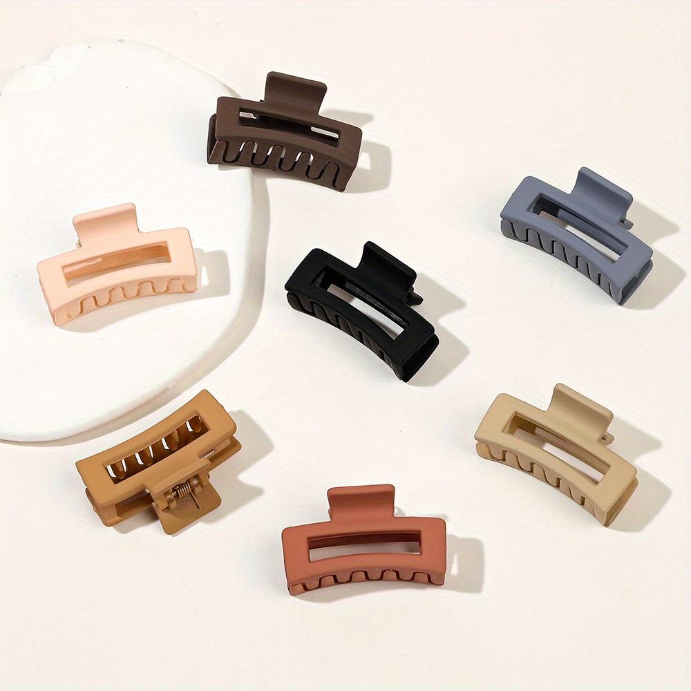4pcs Classic Frosted Square Hair Clips - Add a Touch of Elegance To Your Hairdo!