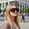 New Style Large-frame One-piece Sunglasses For Fashionable Street Photography Trendy Sunglasses With an Instagram Vibe For Women