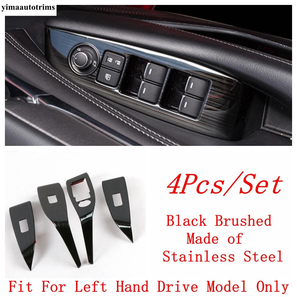 

For Mazda 6 - 2024 Accessoires Car Inner Door Armrest Window Switch Panel Sticker Cover Trim Stainless Steel Interior Kit Black Brushed