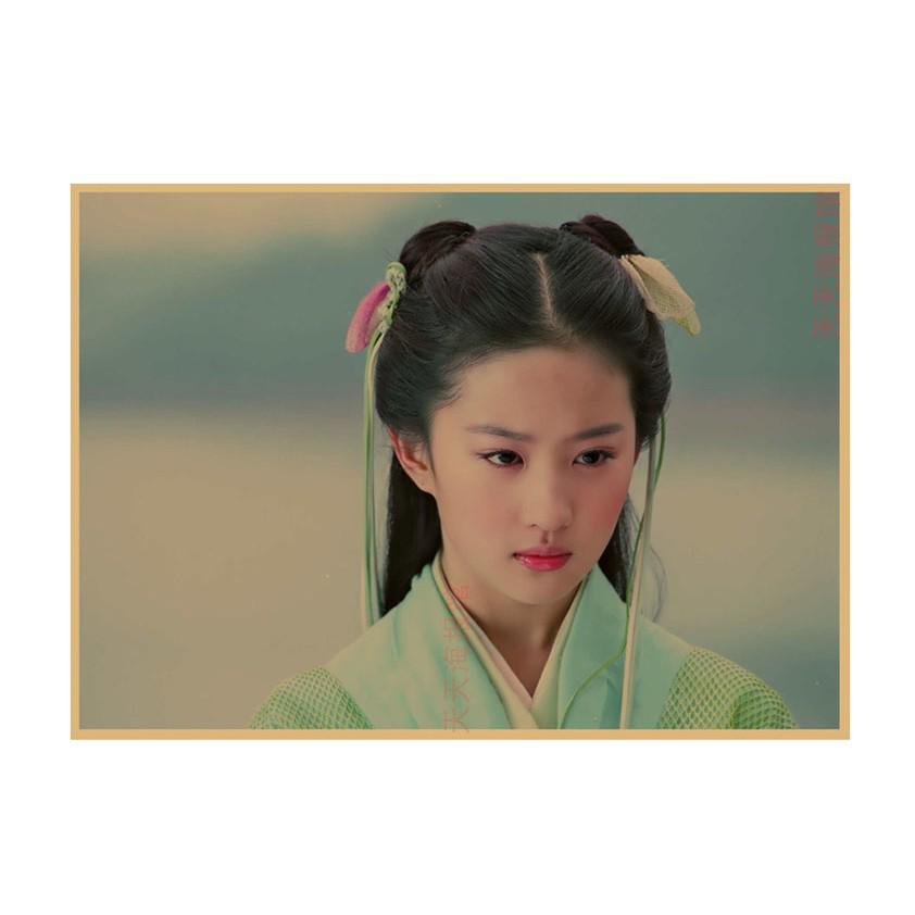Chinese Paladin Retro Poster: Liu Yifei, Hu Ge, Yang Mi Wall Art