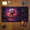 Skull Butterfly Galaxy Card Game Mat Mouse Pad Playmat 24"X14" MTG TCG Office Desk Mat for Work Game PC Laptop Carpet MousePad