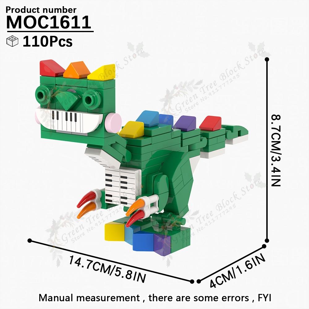 Horror Game Series Pianosaurus Yarnaby Cat Backrooms MOC Creative Banban Monster Building Block Model DIY Bricks Kids Gifts Toys