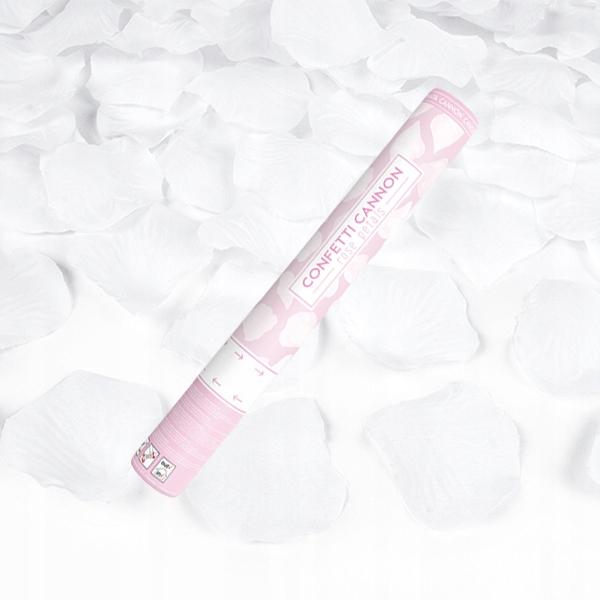 Tube with Rose Petals, White, 40cm 1 pc