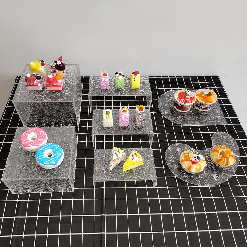 Acrylic Ripple Dessert Display Stand for Weddings and Buffets