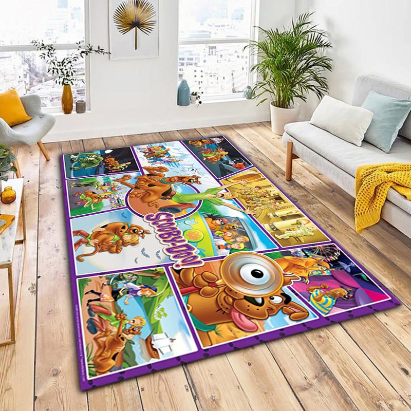 Halloween Cartoon Comedy Adventure Movie Scooby-Doo Carpet Is Suitable for Living Room and Bedroom Doormats Office Balcony Decorative Carpet V4