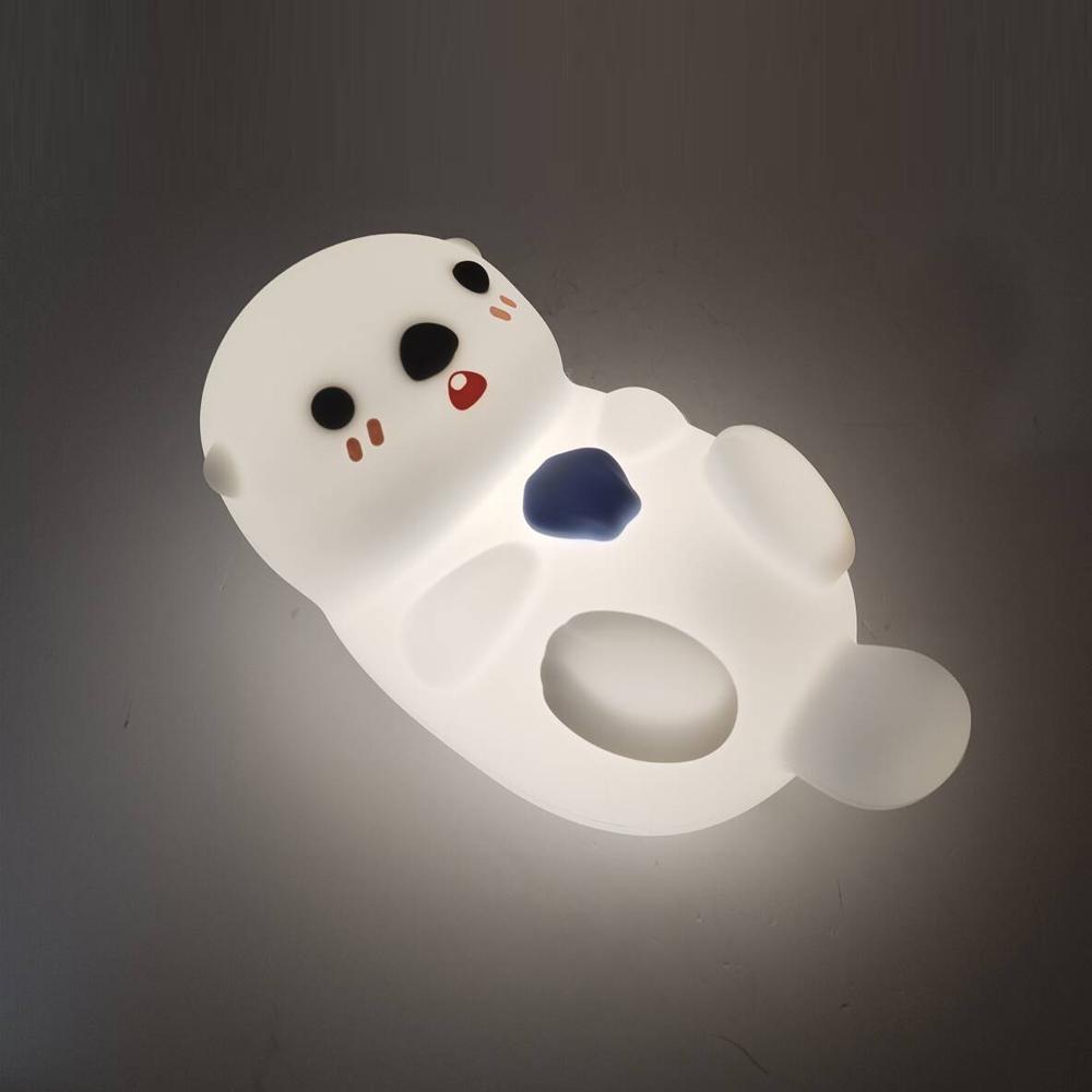 Novelty Penguin Night Light for Kids Rechargeable Timing Silicone Sleeping Nightlight Touch Beside Lamp for Nursery Room