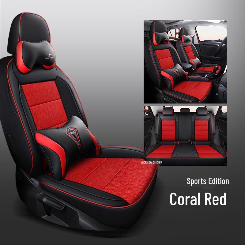 CLY Custom Leather Seat Covers for Volkswagen T-ROC: All-Season Sport Cushion Pads