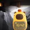USB Rechargeable Capybara Night Light Charging Bedside LED Clock Capybara Alarm Clock  Living Room