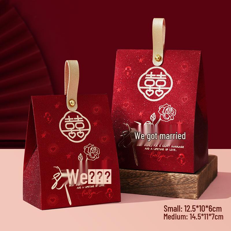 2025 Wedding & Engagement Candy Gift Boxes - Empty Souvenir Handbag Packaging