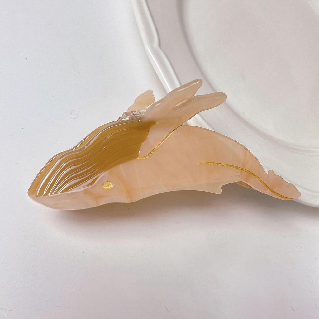 Shark Hair Claw Clips Jaw Clip for Women Girls Long Beige