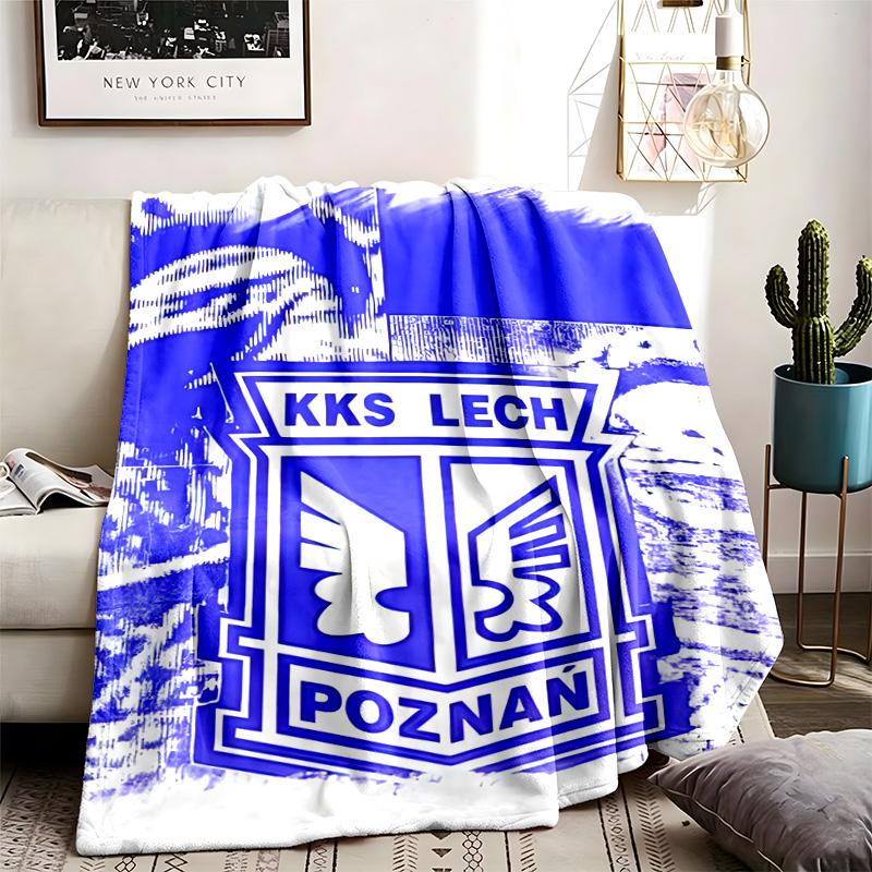 Tematická deka KKS Lech Poznań Vhodná na postele, pohovky a kempování Perfektní pro muže i ženy Pohodlné lůžko po celý rok