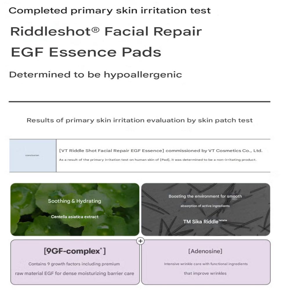 VT Reedle Shot Facial Repair EGF Essence Pads (8 Pcs)