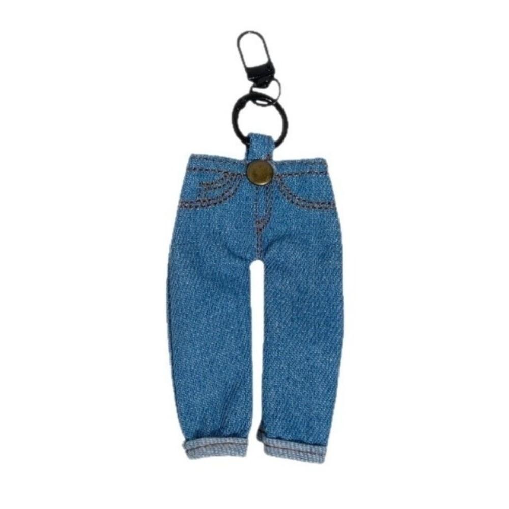 Creative Mini Denim Jeans Pen Holder Skirt Stationery Pouch Cute Keychain Student
