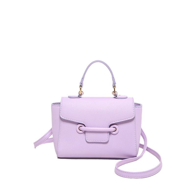 Pu Color Solid Crossbody Bag Women With Lock Closure Mobile Pocket Casual Use