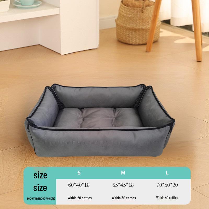 

All-Season Waterproof & Stain-Resistant Pet Bed Mat with Scratching Leather, Wash-Free Oxford Cloth for Cats & Dogs S: 60*40*18 cm (for pets up to 20 kg)