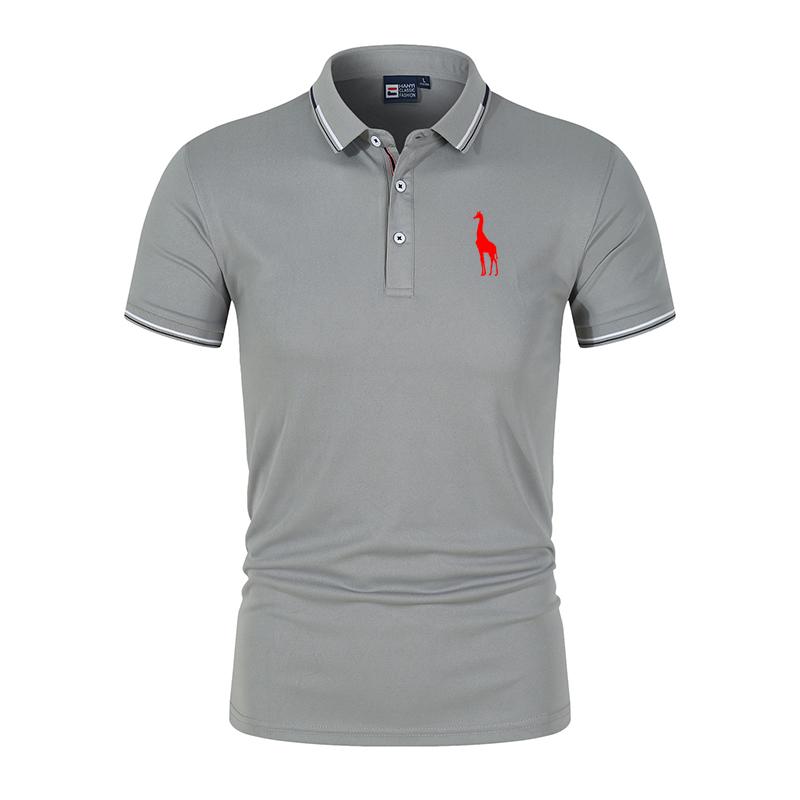 Printed 35% Cotton Men's Casual Solid Color Slim Fit Men's Polo Shirt New Summer Fashion Lapel Polo Shirt for Men