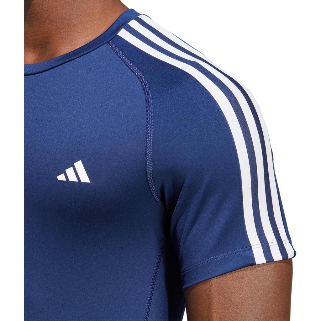 adidas T Shirts Men's Dark Blue Crew Neck Moderate IC2166
