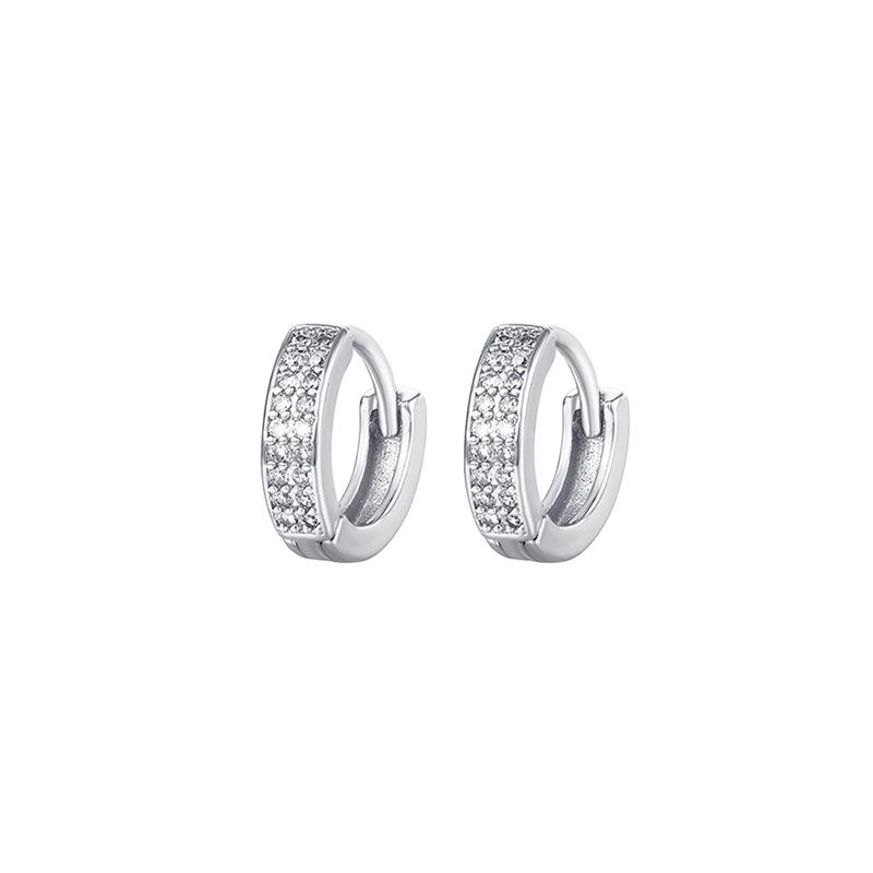 2 Paires Boucles d'Oreilles Créoles Petites en Acier Inoxydable Zirconium CZ Pour Femmes Hommes 6mm 8mm 10mm Huggie Fine Cartilage Boucle d'Oreille Piercing Bijoux