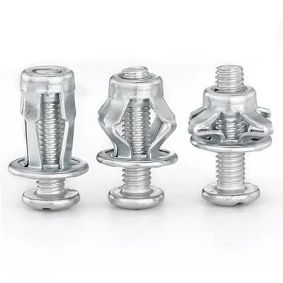 Tuercas de mariposa, anclajes de tornillo, tapones de expansión de pétalos para cortina, abrazadera de expansión, remache de pétalo, perno de bloqueo, sujetadores de pared para tableros