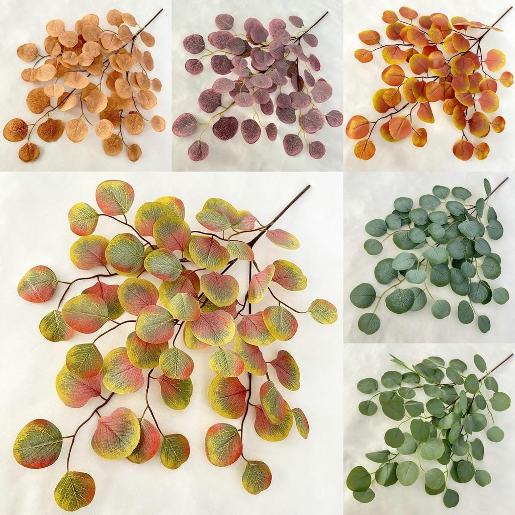 Painted Oil Artificial Leaves Wedding Props Decorate Realistic Foliage