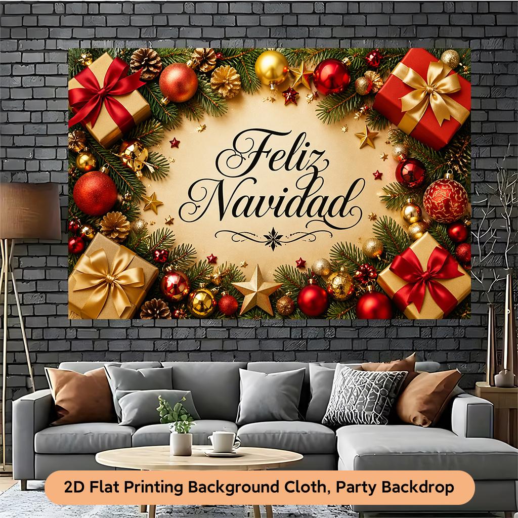 1Pcs Merry Christmas Theme Gifts Scene Decoration Background Xmas Backdrop Decorations For Photo Studio Photo Booth Party